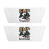 Men's Graphic Slide Sandals — 'GMP Good Money Power' Eagle Design