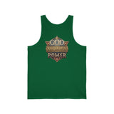 God Money Power Tank Top — Vintage RPG Emblem Graphic Tank