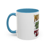 Inspirational Coffee Mug — "Put God First, Hustle for the Money, Put Yourself in Power"