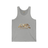 GMP (God Money Power) Gold Logo Tank Top — Faith-Inspired Motivational Graphic Tank