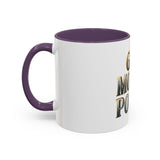 God Money Power Accent Coffee Mug - Inspirational Faith & Prosperity Ceramic Mug (11/15oz)