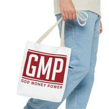 GMP Tote Bag — God Money Power Red Logo All-Over Print Tote