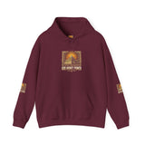 Pyramid Sunburst Hoodie — Mystical Egyptian Graphic Hooded Sweatshirt