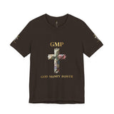 God Money Power Cross Tee — Christian Faith Graphic T‑Shirt