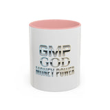 GMP GOD Money Power Accent Coffee Mug — Metallic Text 11/15oz