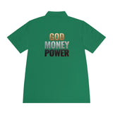 God Money Power Polo — Men's Athletic Golf/Casual Shirt