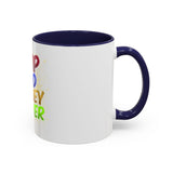 GMP God Money Power Accent Coffee Mug — Colorful Motivational Tea Cup (11/15 oz)
