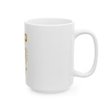GMP Tiger Ceramic Mug — "God Money Power" Gold Lion/Tiger Graphic (11oz & 15oz)
