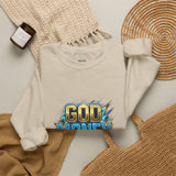 God Money Power Crewneck Sweatshirt — Bold Faith & Hustle Graphic Pullover