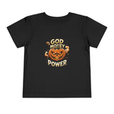 Toddler Tee — "God Money Power" Jack-o'-Lantern Halloween Shirt