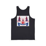 Patriotic 'God, Money, Power' Tank Top — American Flag Angel Graphic