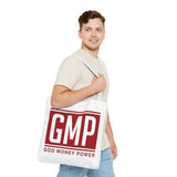 GMP Tote Bag — God Money Power Red Logo All-Over Print Tote