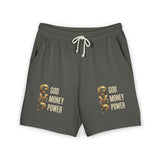 GMP 'Good Money Power' Garment-Dyed Fleece Shorts — Casual Lounge & Streetwear
