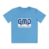 GMP "God Money Power" Youth Tee - Athletic Faith-Based Logo Shirt