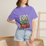 God Money Power Graphic T-Shirt — Bold Retro Faith & Hustle Tee