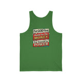 Inspirational Faith Tank Top — "Put GOD First, Hustle For The MONEY, Put Yourself In POWER"