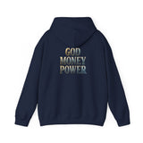 God Money Power Hoodie — Graphic Religious Inspirational Pullover