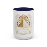 God Money Power Pyramid Accent Coffee Mug — Inspirational Wealth & Faith Ceramic Mug