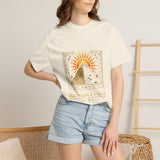 Pyramid Sun Graphic Tee — "Good Morning Power" Spiritual Vintage T-Shirt