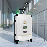 Suitcase – God • Money • Power Graphic Carry-On | Religious Inspirational Travel Luggage