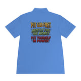 Faith & Hustle Polo — "Put God First, Hustle for the Money, Put Yourself in Power" Sport Shirt