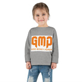 Toddler Long Sleeve Tee — GMP "God Money Power" Orange Graphic