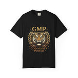 GMP Tiger Crest T‑Shirt — "God Money Power" Graphic Tee
