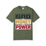 God Money Power Graphic T-Shirt — Bold Statement Tee