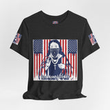 God Money Power Tee — Patriotic Bandana Saint Graphic T-Shirt