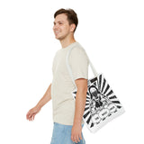 Iconic Madonna Tote Bag — 'God Money Power' Graphic All-Over Print