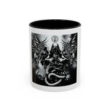 Angel Of Death- Gothic Grim Reaper & Serpent Accent Coffee Mug — Dark Fantasy Skull Art
