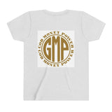 GMP Circle Youth Tee — “God Money Power” Gold Logo Kids T-Shirt
