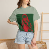 T‑Shirt — Retro Holiday Madonna Graphic Tee (green & red)