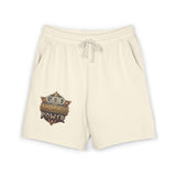 Fleece Sweat Shorts — 'God Money Power' Vintage Emblem