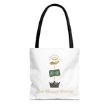 God • Money • Power Tote Bag — Faith-Inspired Money Crown Design