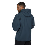 God Money Power- Royal Blue Packable Anorak Jacket with Floral Patch — Lightweight Hooded Windbreaker