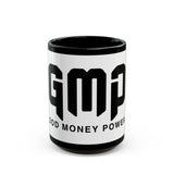 GMP Black Ceramic Mug — 'God Money Power' Bold Logo (11oz & 15oz)
