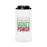 Can Cooler — "God Money Power" Insulated Beverage Koozie