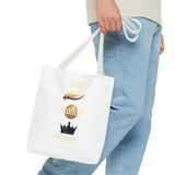 Inspirational 'God, Money, Power' Graphic Tote Bag