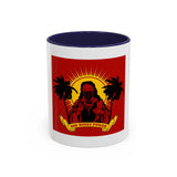 God Money Power Coffee Mug — Bold Red Retro Palm Design (11/15oz)