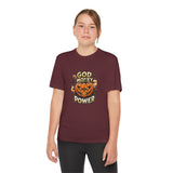 Youth Pumpkin Power Tee - "God Money Power" Halloween Graphic Shirt