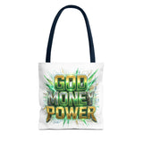 Tote Bag — "God Money Power" Bold Graphic Tote for Faith & Hustle