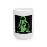 God Money Power Mug — Edgy Religious Graphic Ceramic Coffee Cup (11oz, 15oz)