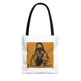 Religious Graphic Tote Bag — "God Money Power" Spiritual Streetwear Tote