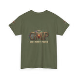 GMP "God Manly Power" Graphic Tee — Bold Logo Cotton Shirt