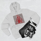 God Money Power Hoodie — Red Religious Icon Graphic Fleece Pullover