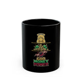 God Money Power Coffee Mug — Anime Angel Stack of Coins Design (11oz/15oz)