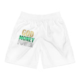 God Money Power Athletic Jogger Shorts — Inspirational Men's Athletic Shorts