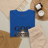 Graphic Tee — "God Money Power" Skull Design