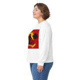 Long Sleeve Tee — 'God, Money, Power' Retro Palm Graphic